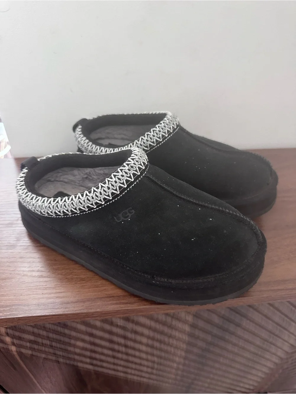 UGG Black Slip-On Clog with Branded Outsole